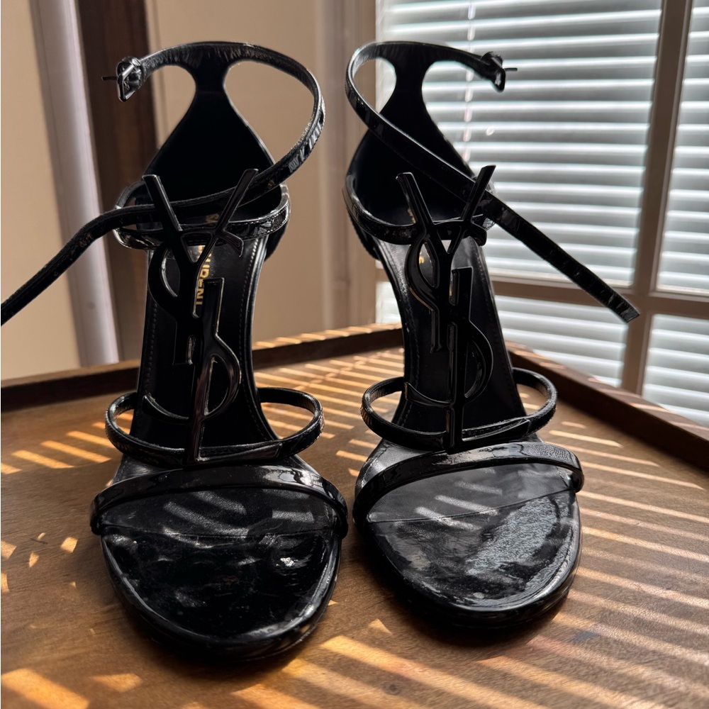 Like new Yves Saint Laurent Black Strappy Heels